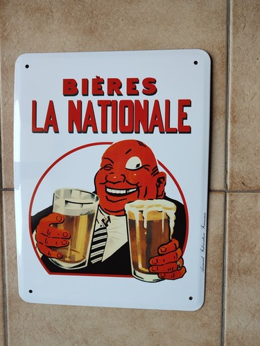 Plaque emaillee publicitaire - emaillee,