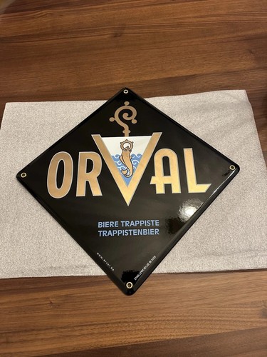Plaque émaillée bière - bière, orval